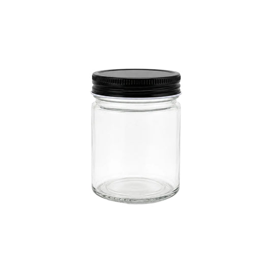 250 mL Straight Cut Glass Jar C.T. | Lid Included | Case of 12