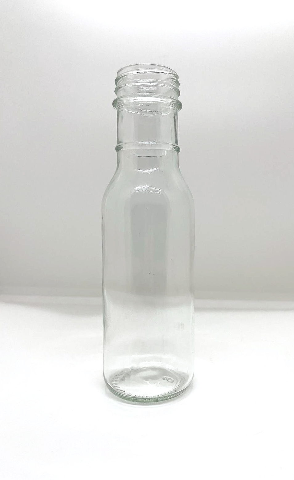 250ml Clear Glass Ring Neck Sauce Bottle and Cap