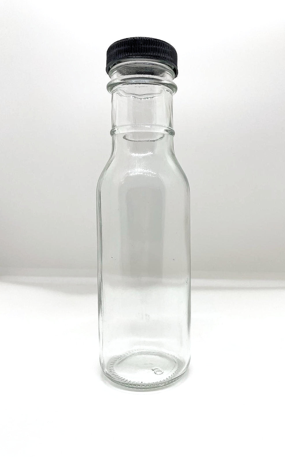 250ml Clear Glass Ring Neck Sauce Bottle and Cap