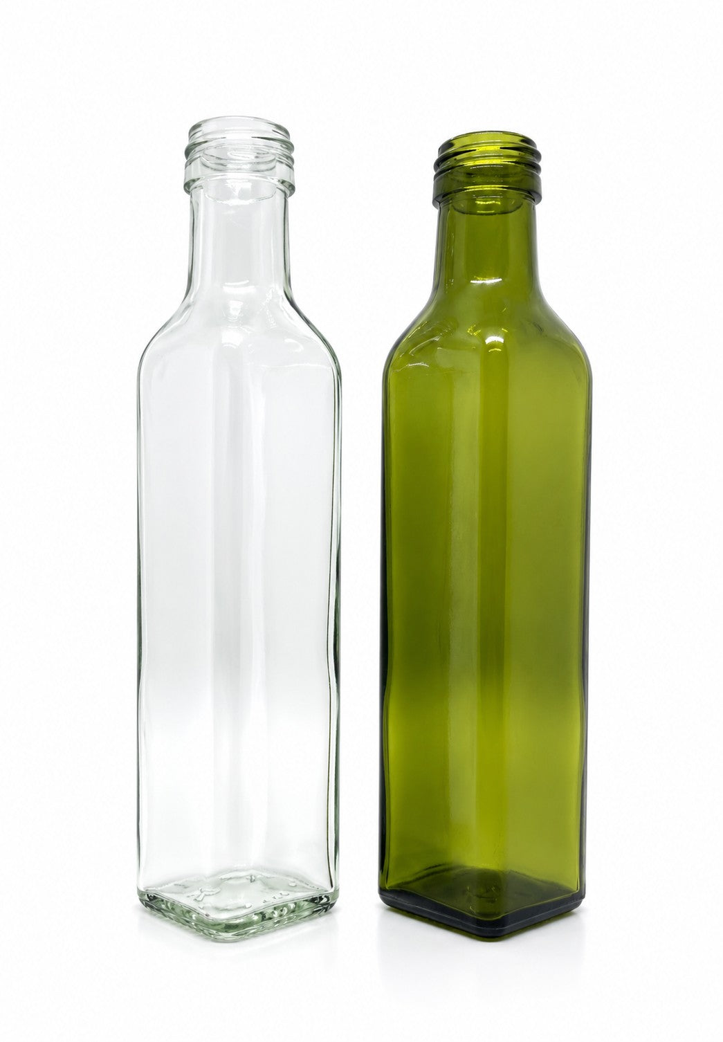 250mL. Square Glass Bottle and Cap