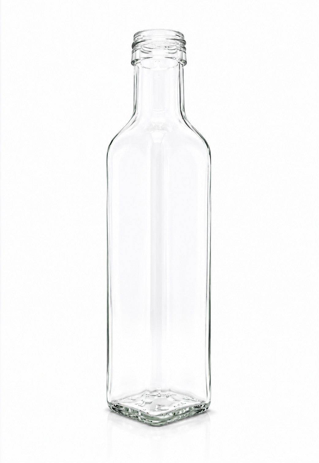 250mL. Square Glass Bottle and Cap