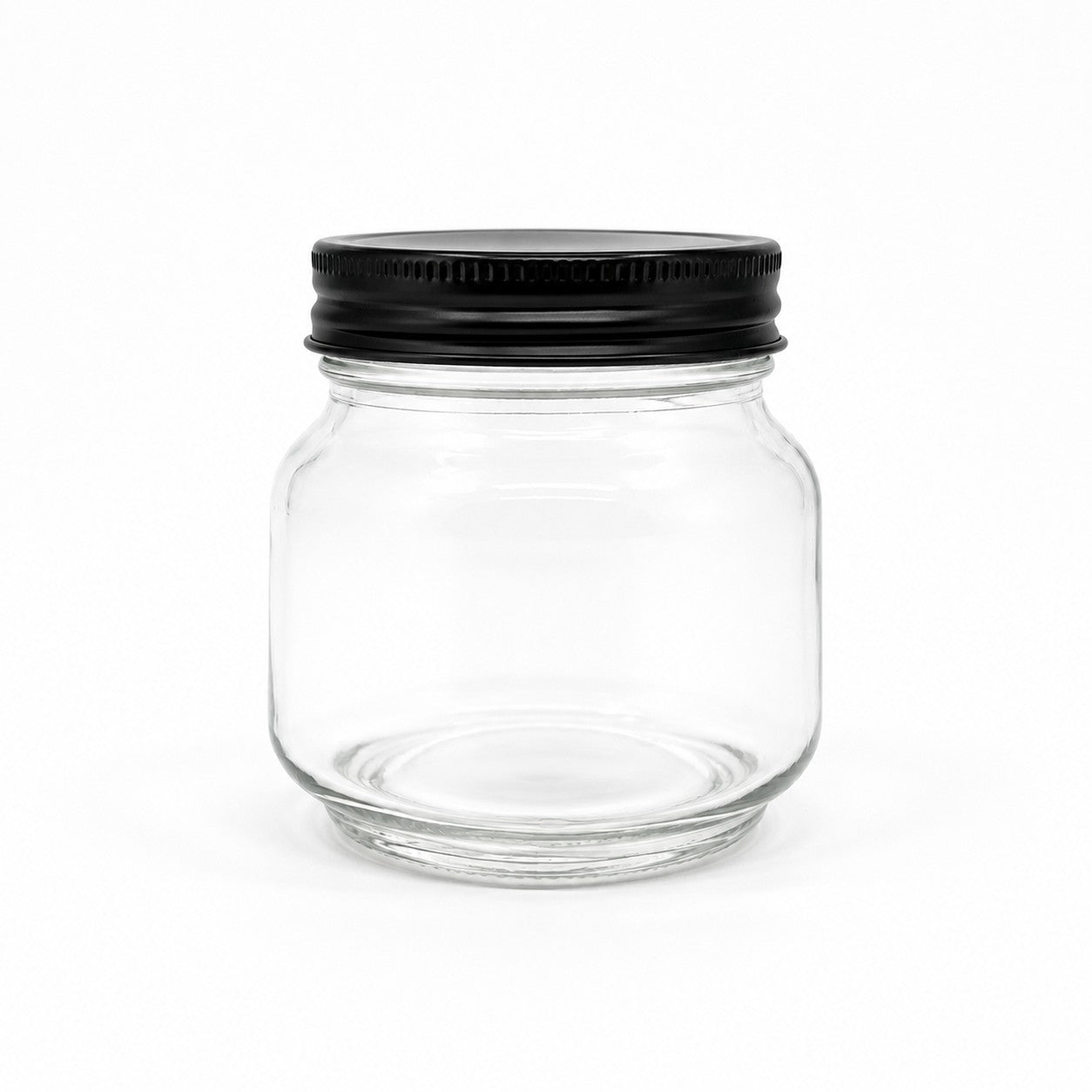260mL. Mason glass jar (square) and Lid (Net Fill Capacity: 200mL.+/-)