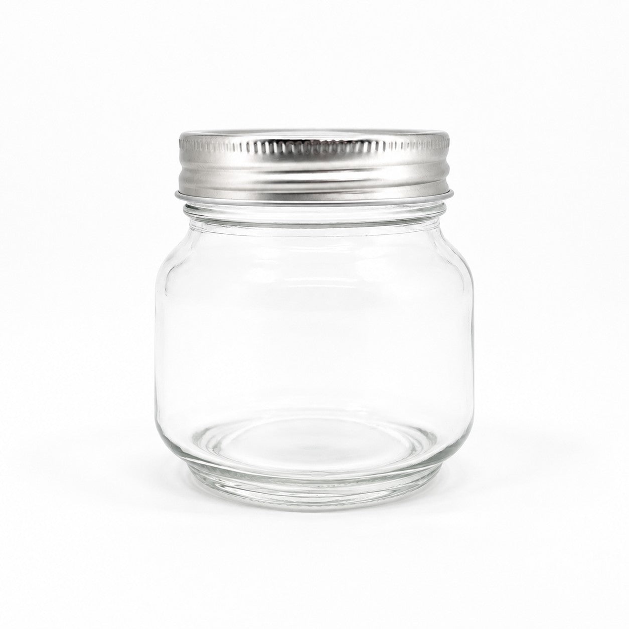 260mL. Mason glass jar (square) and Lid (Net Fill Capacity: 200mL.+/-)