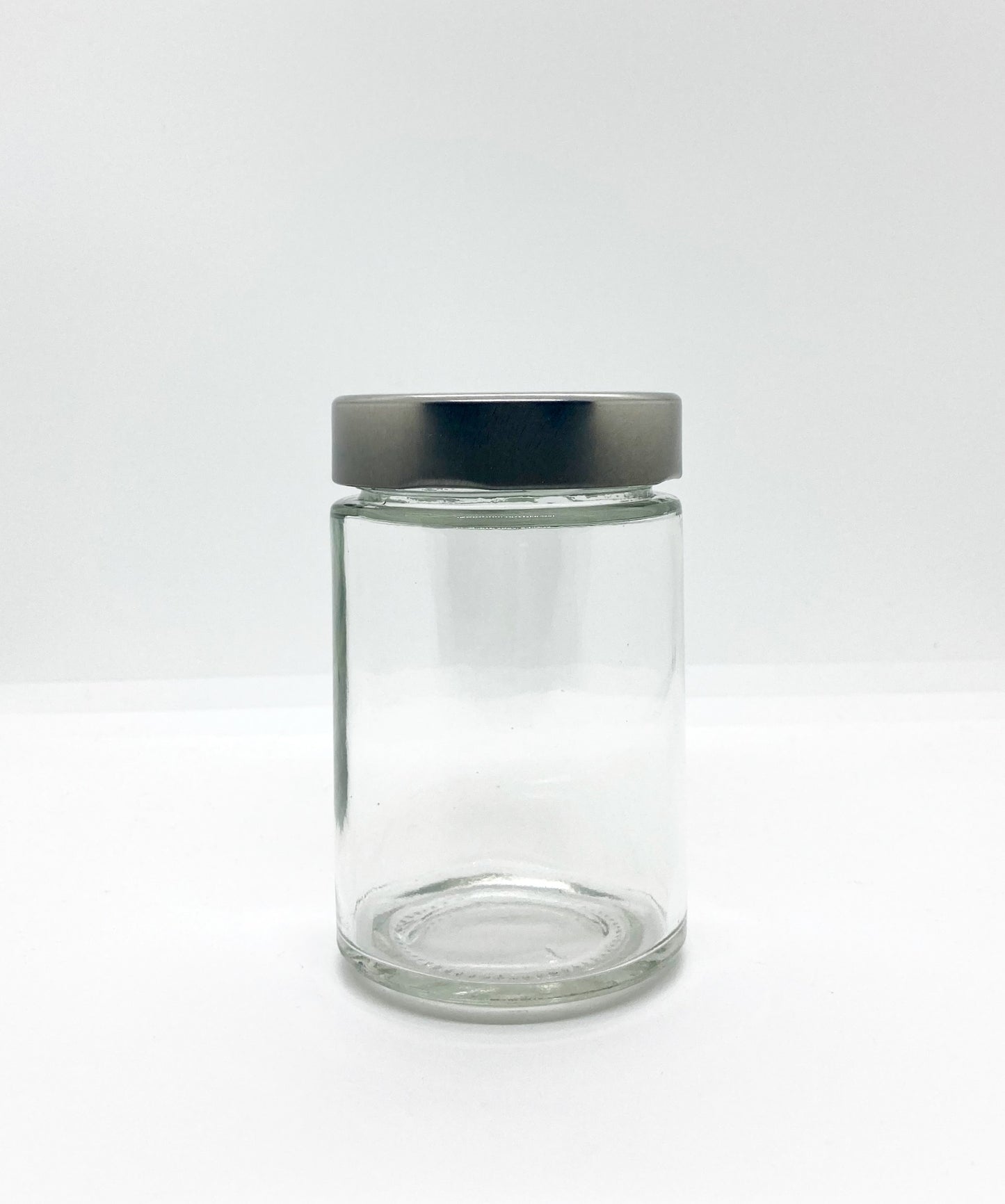 260mL. "Ergo" Clear Round Straight Cut Glass Jar and Deep Lid (Net Fill Capacity: 220mL.+/-)