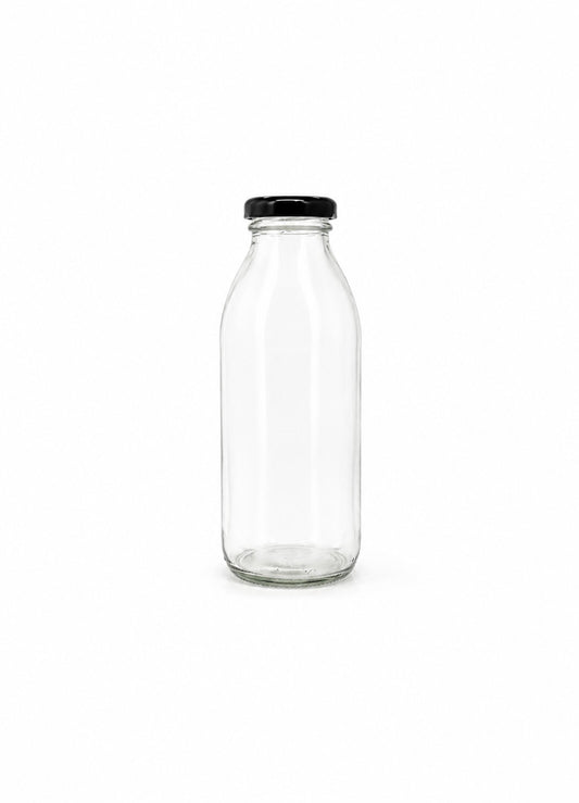 300mL. Round Glass Bottle and Cap