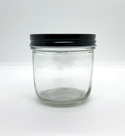 300mL. Clear Wide-Mouth Caviar Glass Jar and Lid (Net Fill Capacity: 210mL.+/-)