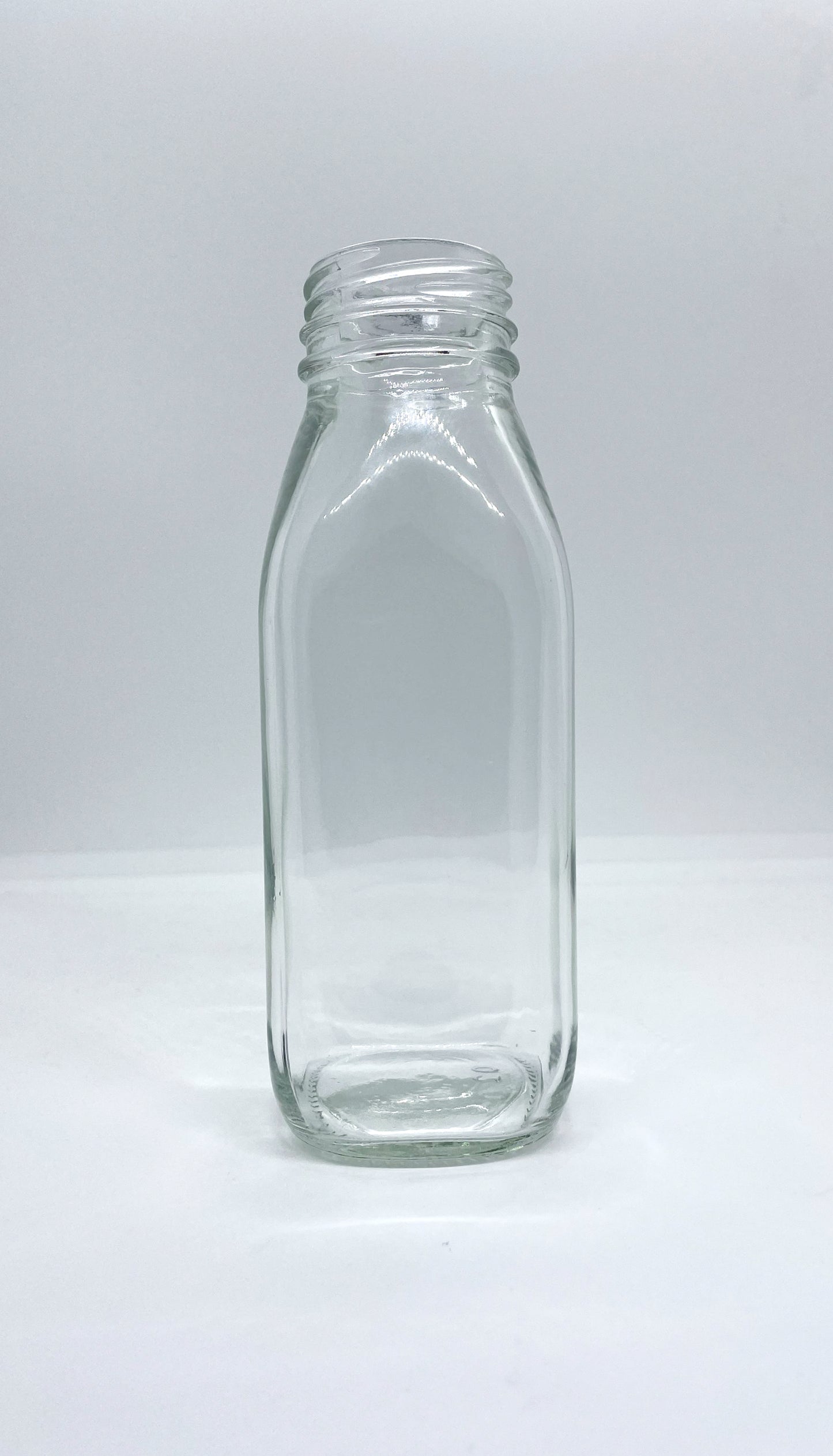 300mL. Square Milk Glass Bottle and Cap
