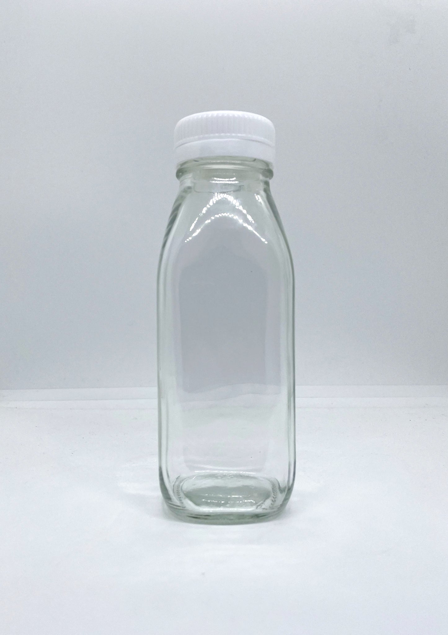 300mL. Square Milk Glass Bottle and Cap