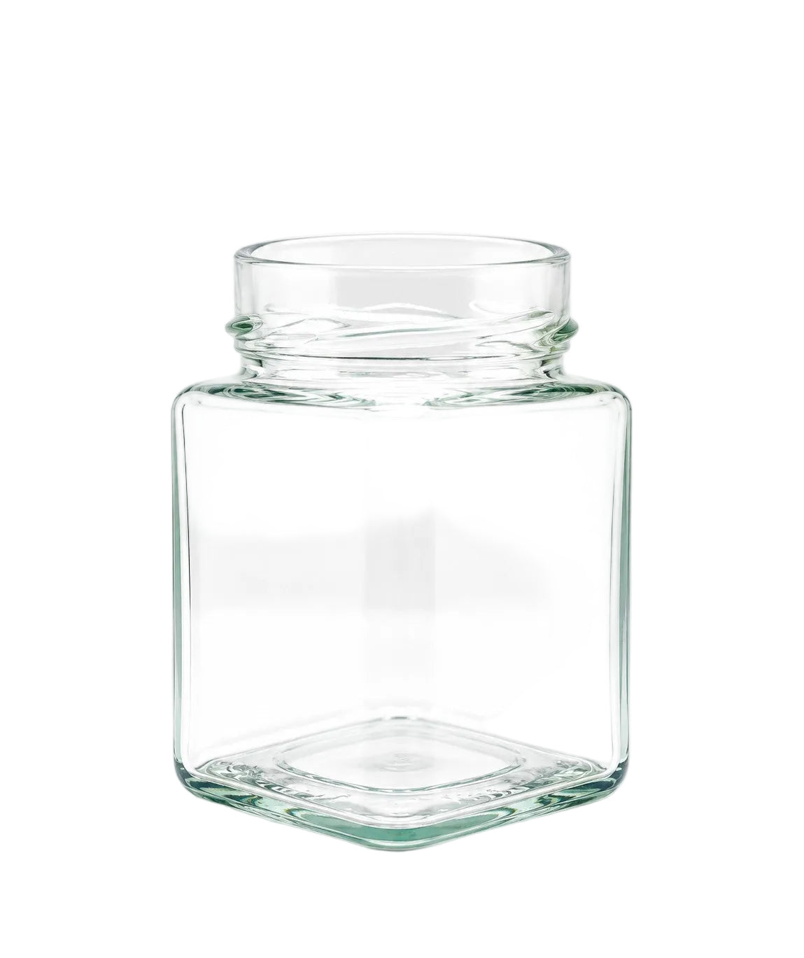 310mL. Clear Square Straight Cut Glass Jar and Deep Lid (Net Fill Capacity: 280mL.+/-)