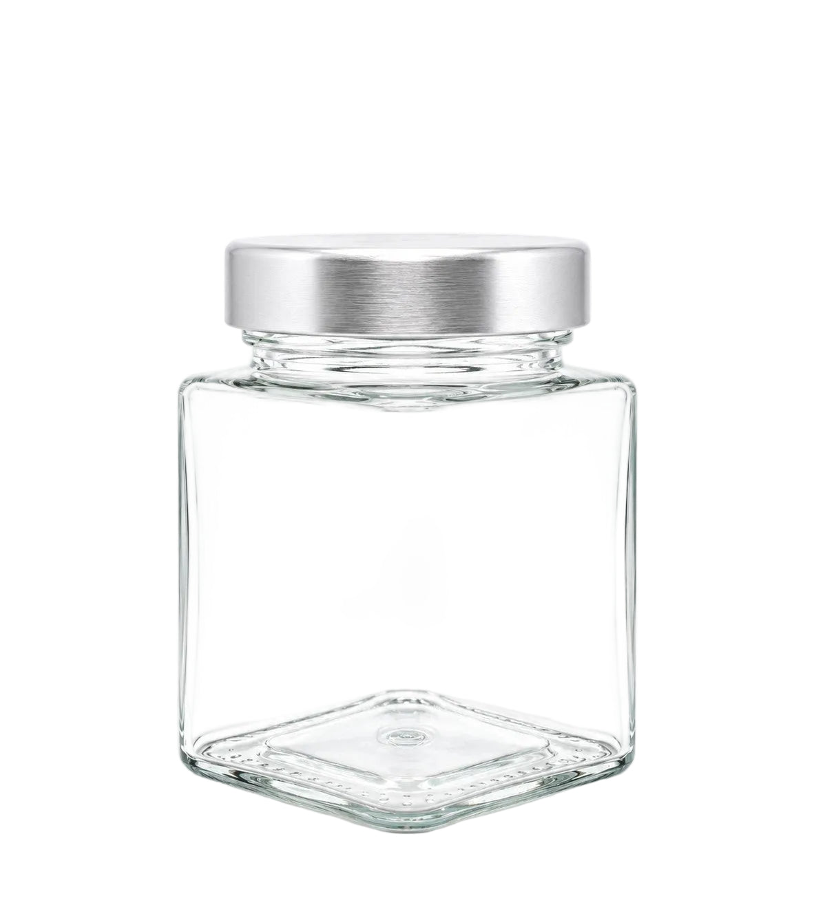 310mL. Clear Square Straight Cut Glass Jar and Deep Lid (Net Fill Capacity: 280mL.+/-)