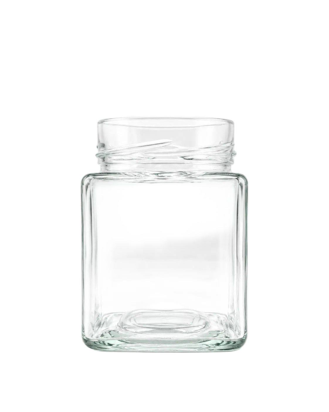 310mL. Clear Square Straight Cut Glass Jar and Deep Lid (Net Fill Capacity: 280mL.+/-)