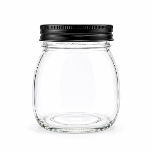 320 mL Square Mason Glass Jar | Lid Included | Case of 96