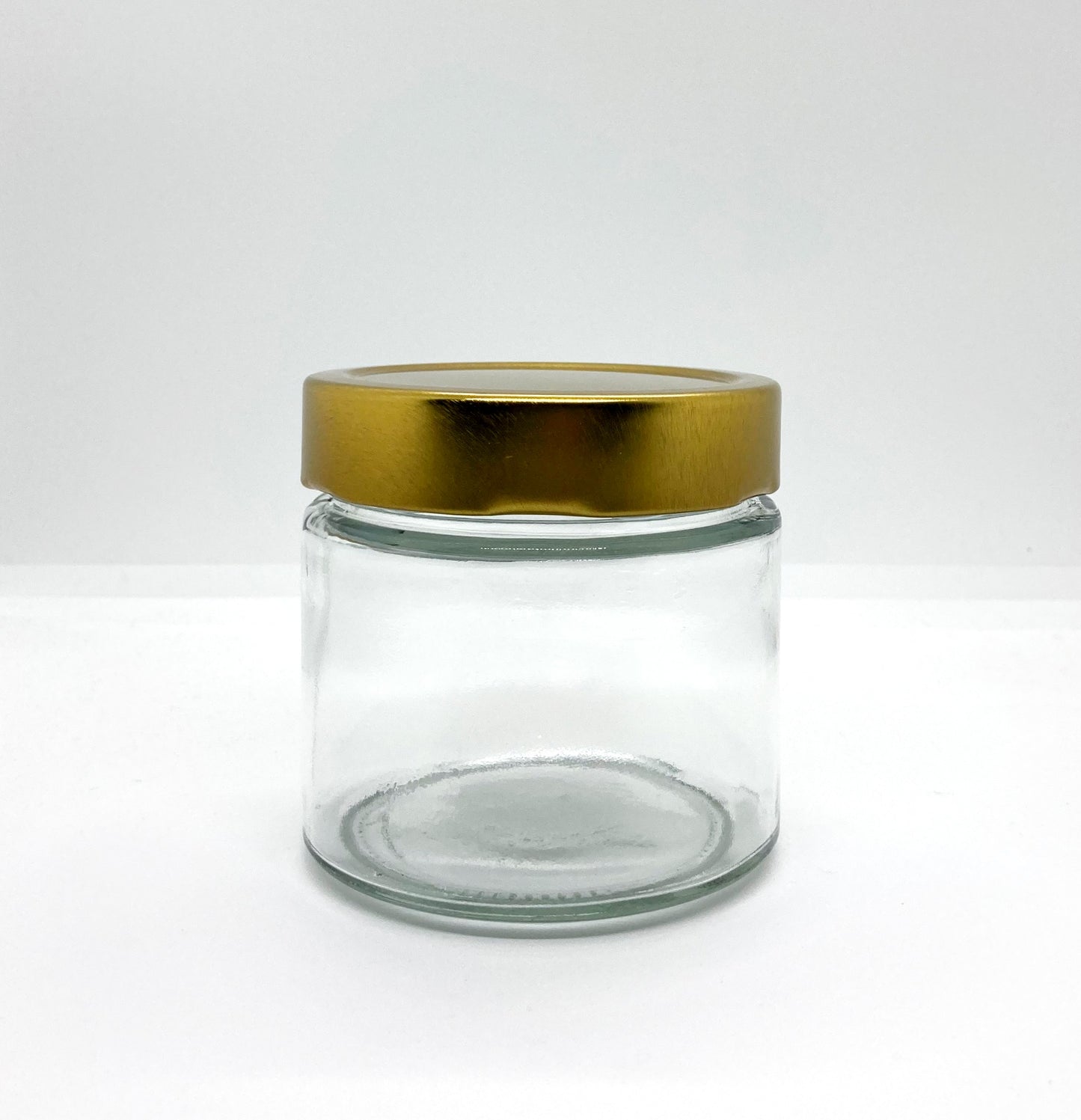 350mL. "Ergo" Clear Round Straight Cut Glass Jar and Deep Lid (Net Fill Capacity: 270mL.+/-)