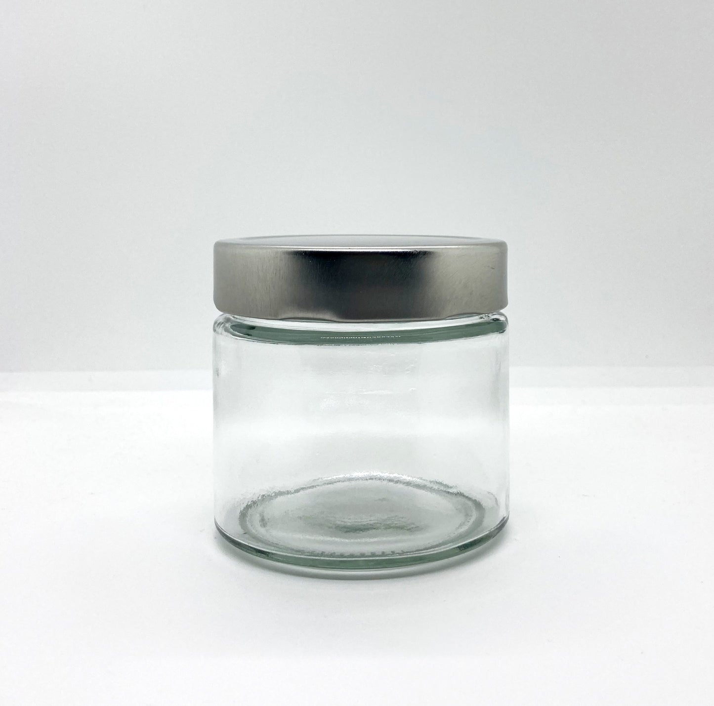 350mL. "Ergo" Clear Round Straight Cut Glass Jar and Deep Lid (Net Fill Capacity: 270mL.+/-)