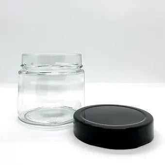 350mL. "Ergo" Clear Round Straight Cut Glass Jar and Deep Lid (Net Fill Capacity: 270mL.+/-)