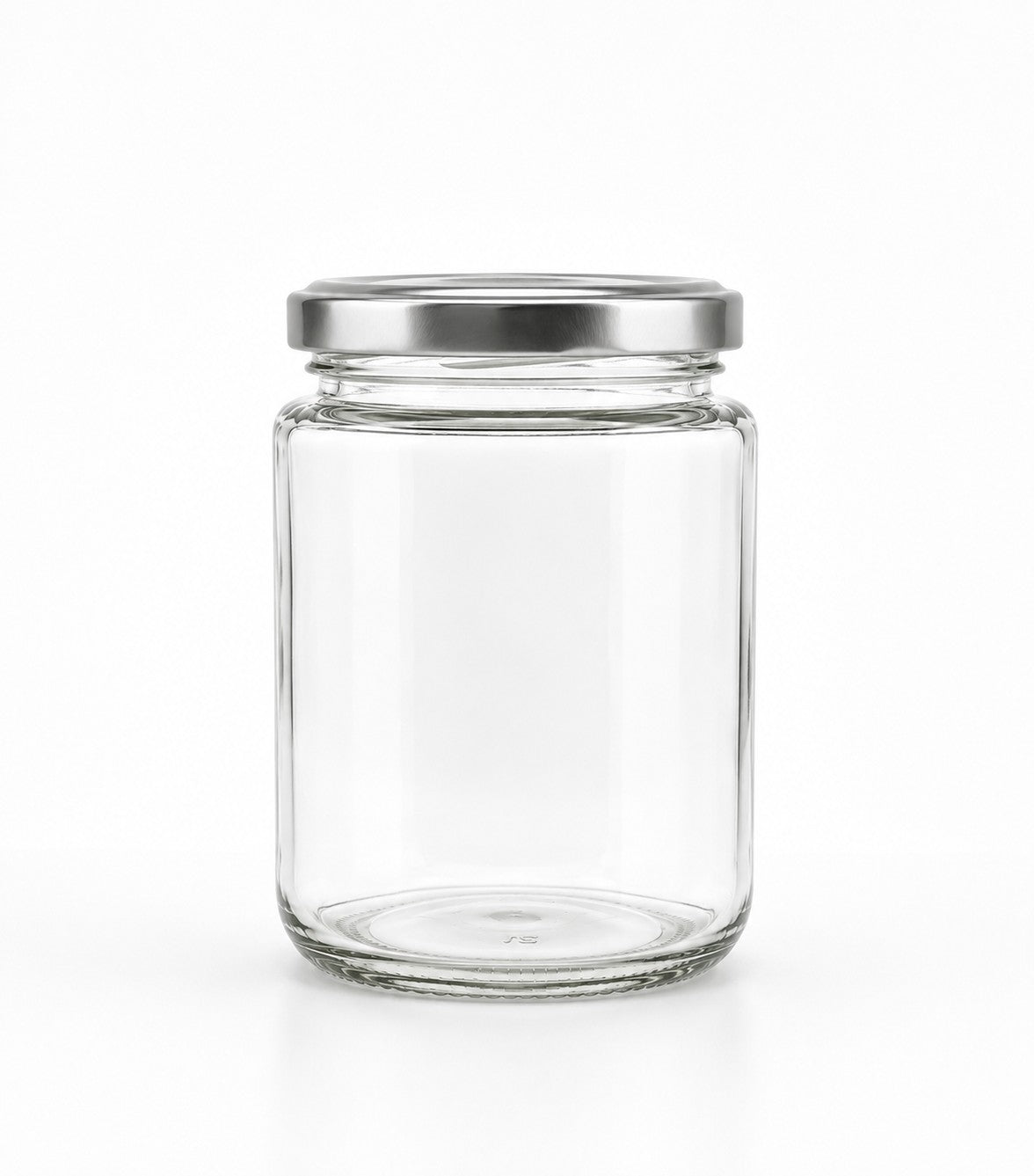 350mL. Clear Round Straight Cut Glass Jar and lid (Net Fill Capacity: 300mL.+/-)
