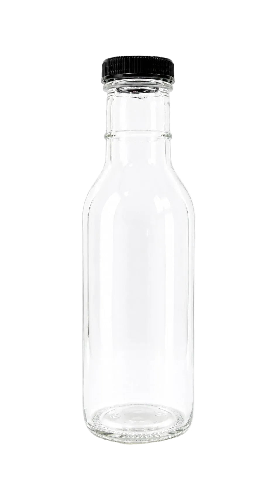 355ml Clear Glass Ring Neck Sauce Bottle and Cap