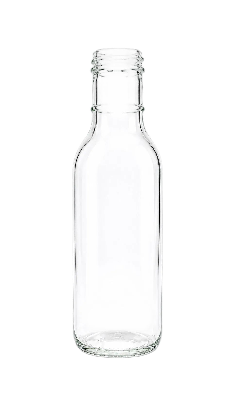 355ml Clear Glass Ring Neck Sauce Bottle and Cap