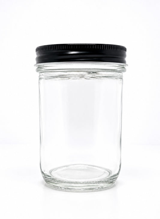 380 mL Wide-Mouth Caviar Glass Jar | Lid Included