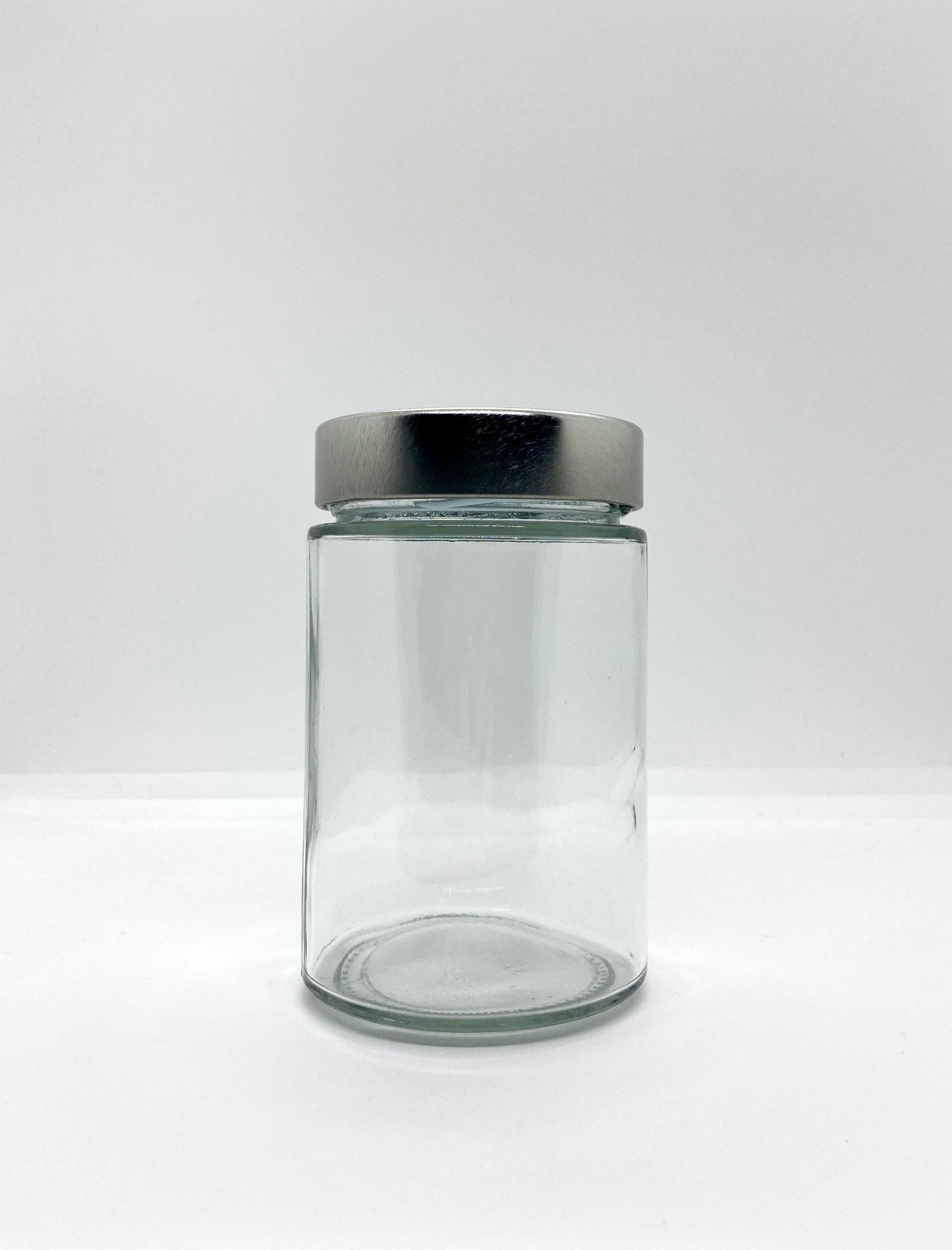 400mL. "Ergo" Clear Round Straight Cut Glass Jar and Deep Lid (Net Fill Capacity: 340mL.+/-)