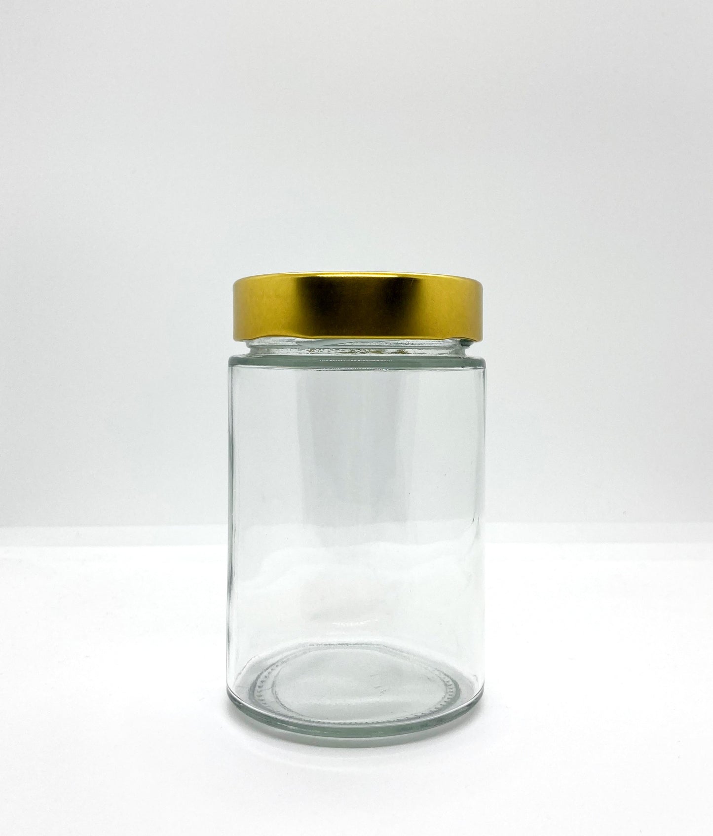 400mL. "Ergo" Clear Round Straight Cut Glass Jar and Deep Lid (Net Fill Capacity: 340mL.+/-)