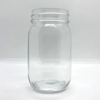 470mL. Mason glass jar (round) and Lid (Net Fill Capacity: 410mL.+/-)