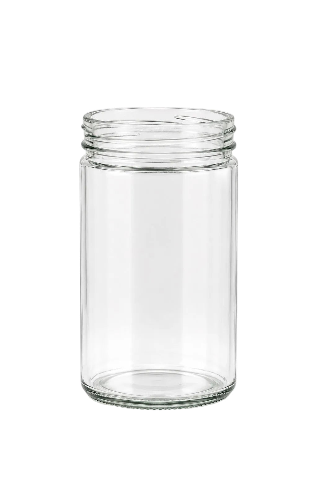 500ml Clear Round Straight Cut Glass Jar C.T.