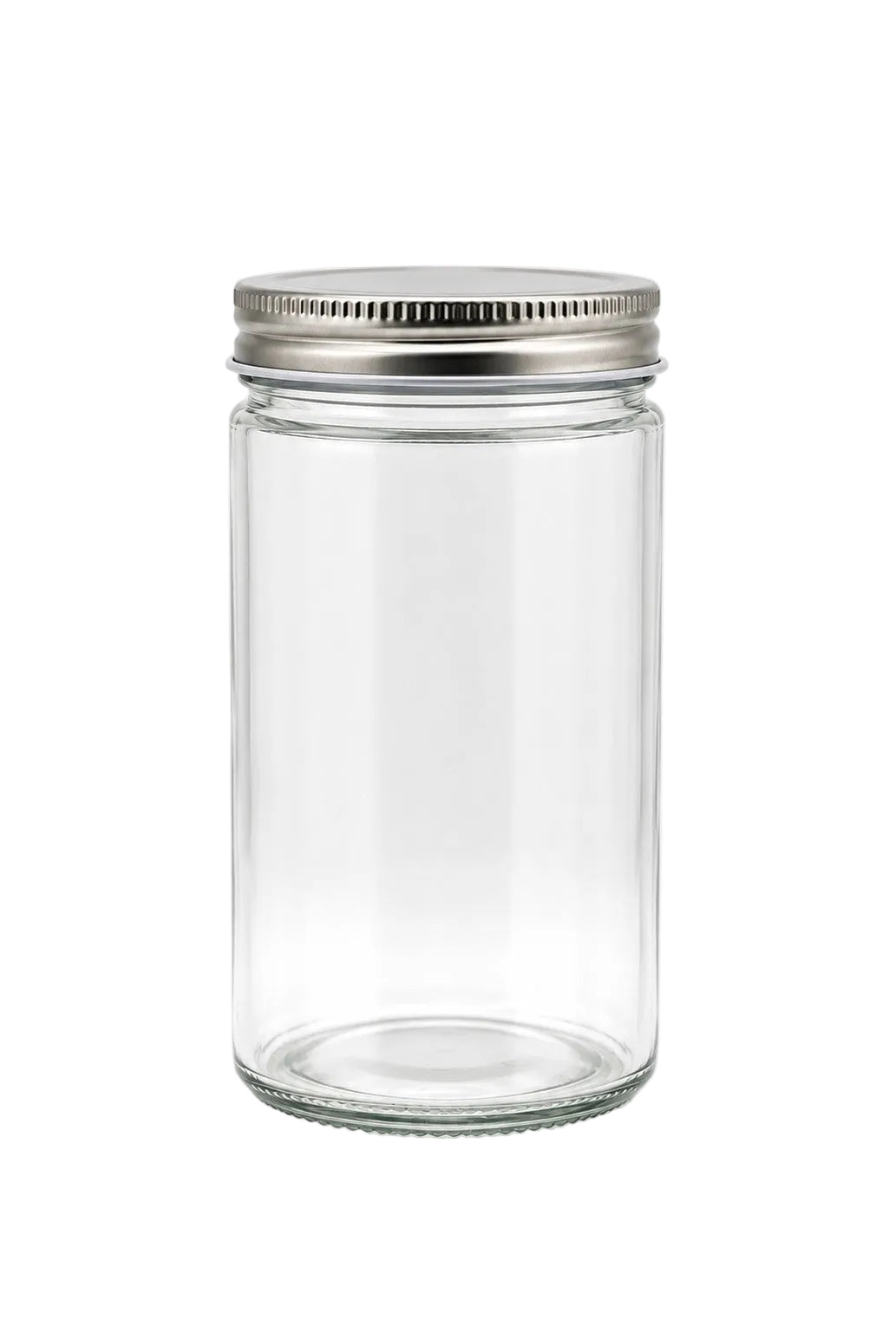 500ml Clear Round Straight Cut Glass Jar C.T.