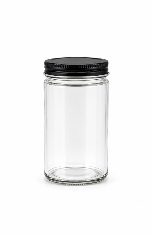 500 mL Straight Cut Glass Jar C.T. | Lid Included | Case of 6