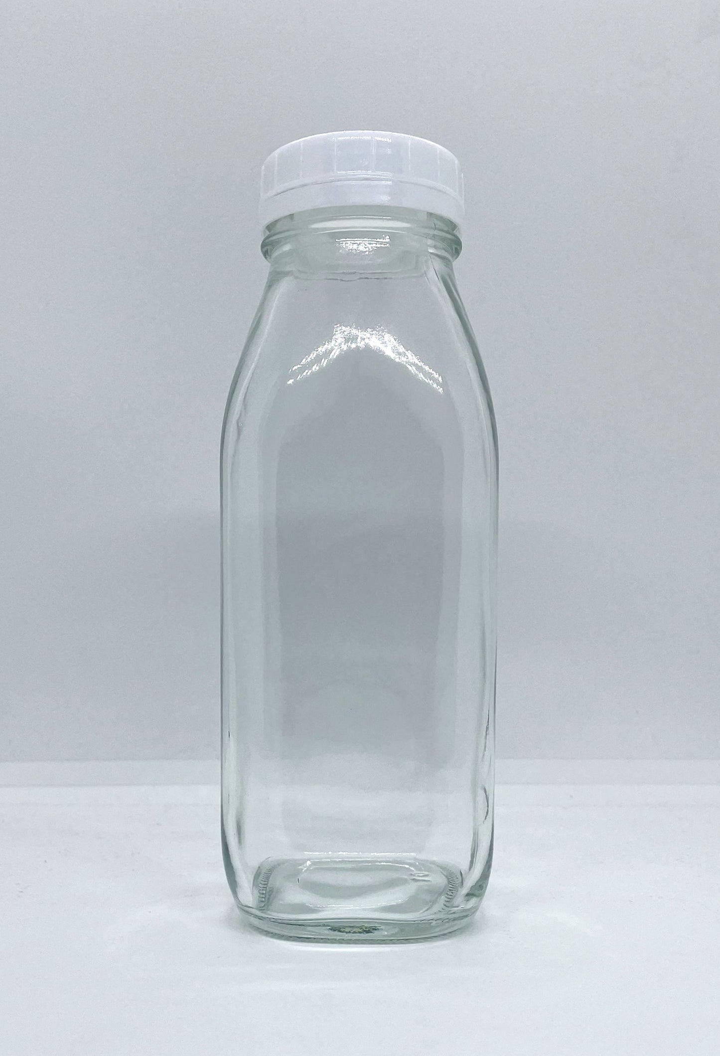 500mL. Square Milk Glass Bottle and Cap