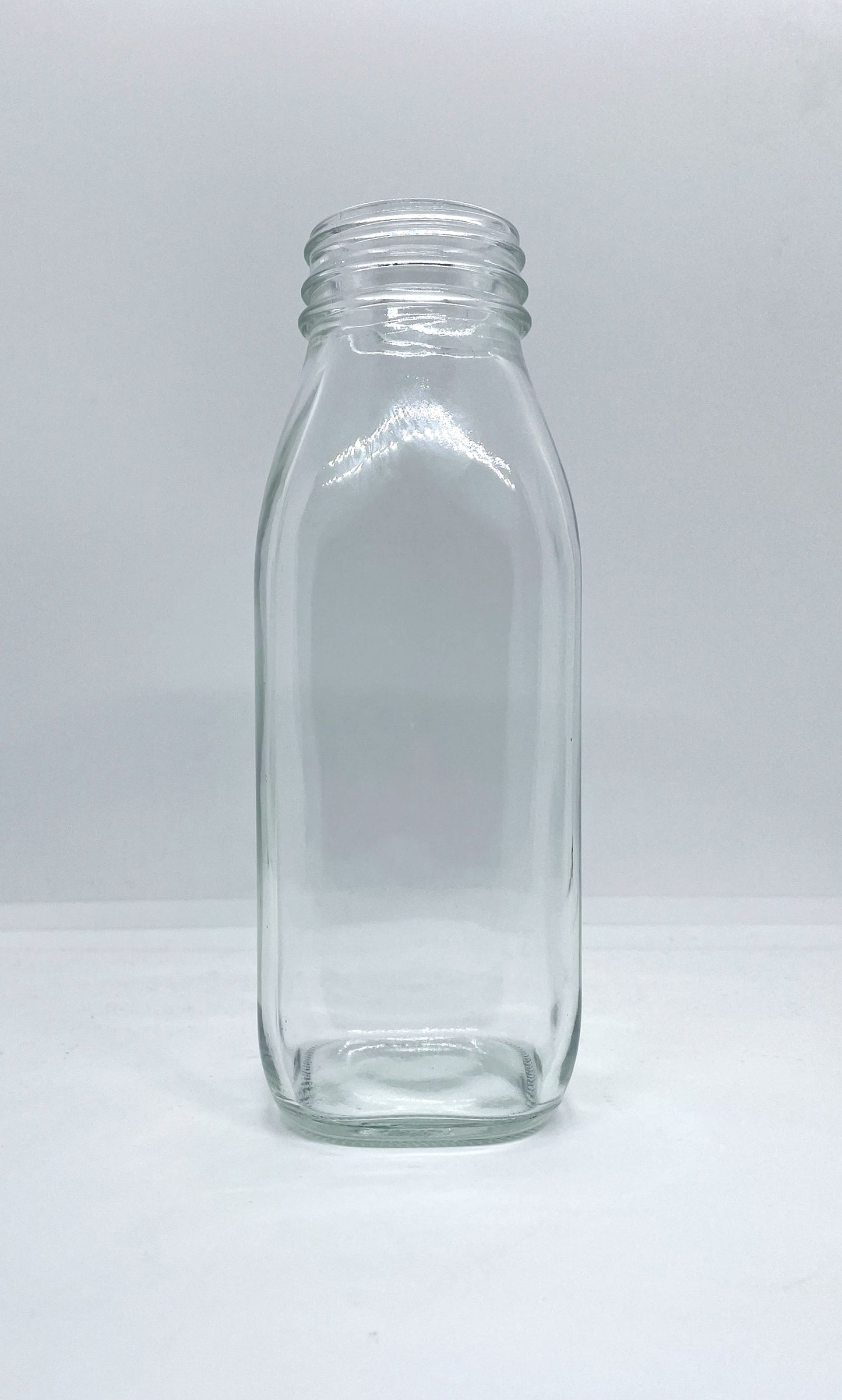 500mL. Square Milk Glass Bottle and Cap