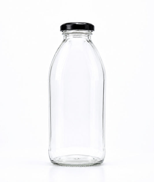 500mL. Round Glass Bottle and Cap