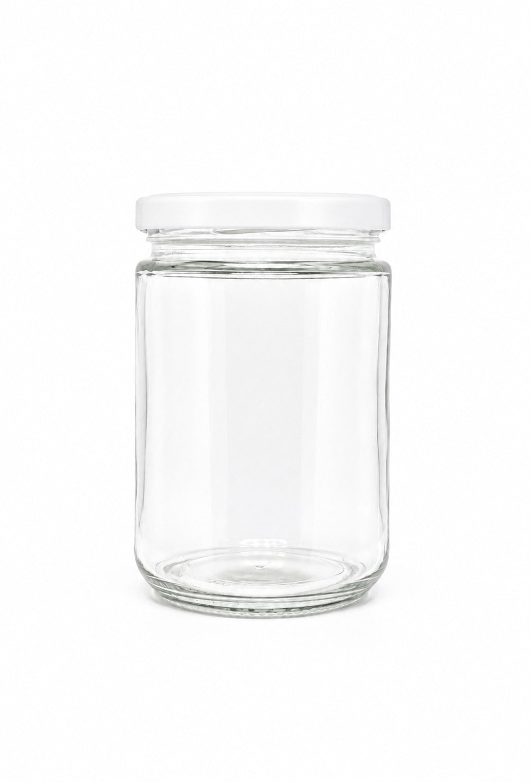 560mL. Clear Round Straight Cut Glass Jar