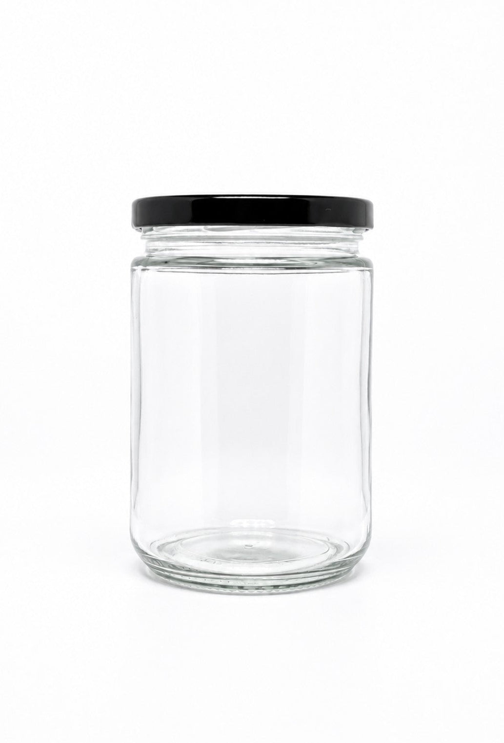 560mL. Clear Round Straight Cut Glass Jar