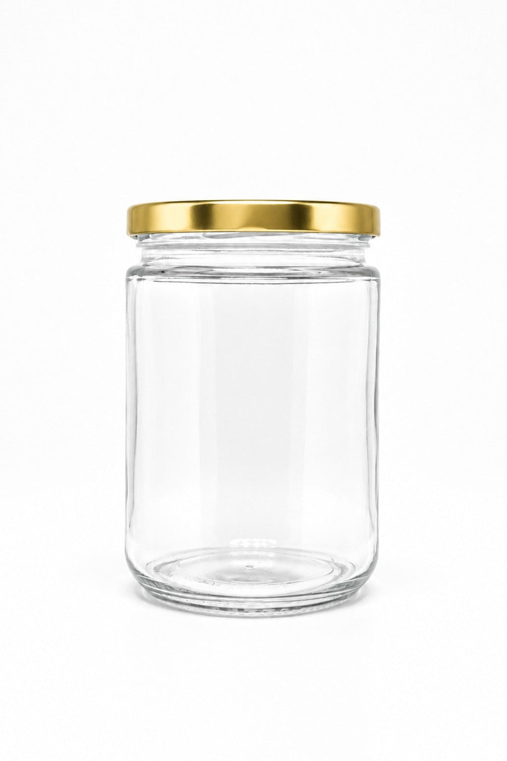560mL. Clear Round Straight Cut Glass Jar