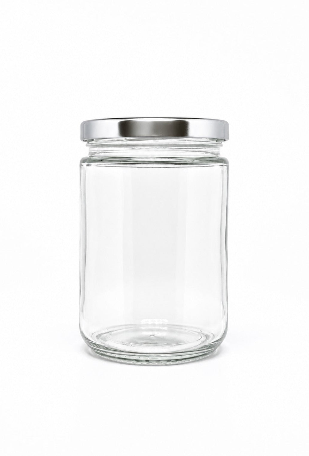 560mL. Clear Round Straight Cut Glass Jar