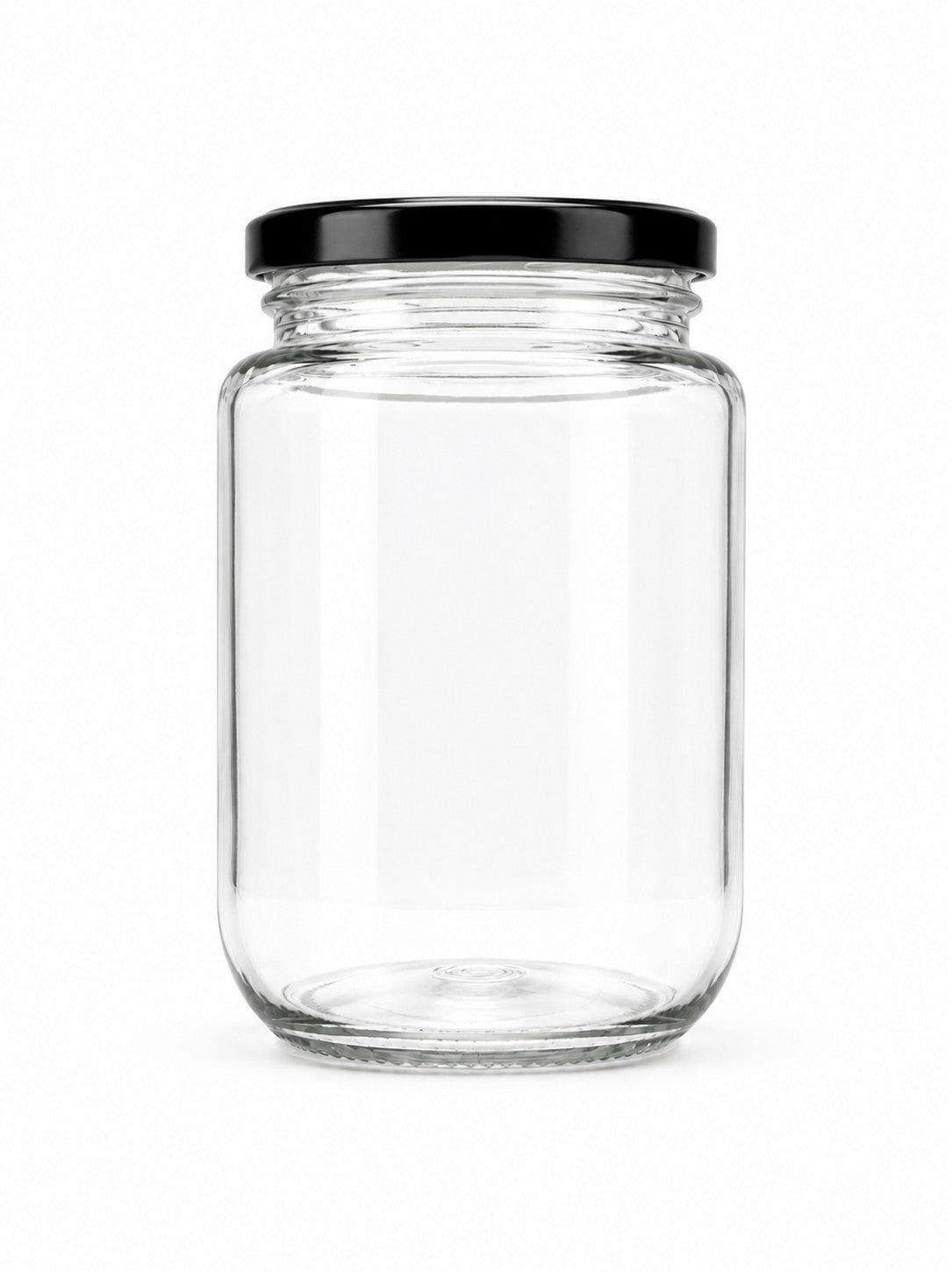730mL. Clear Round Straight Cut Glass Jar