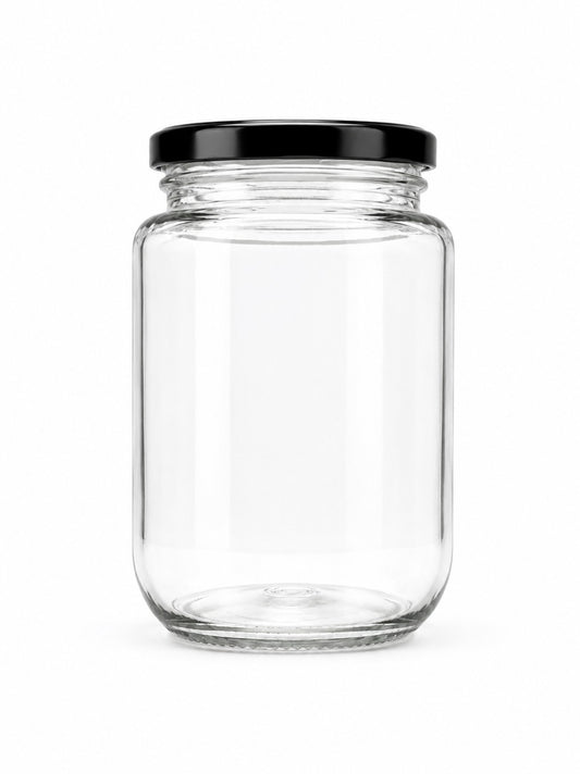 730 mL Straight Cut Glass Jar | Lid Included | Case of 6