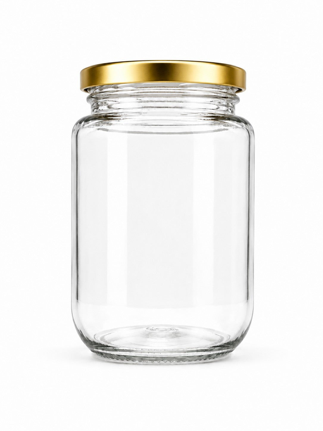 730mL. Clear Round Straight Cut Glass Jar