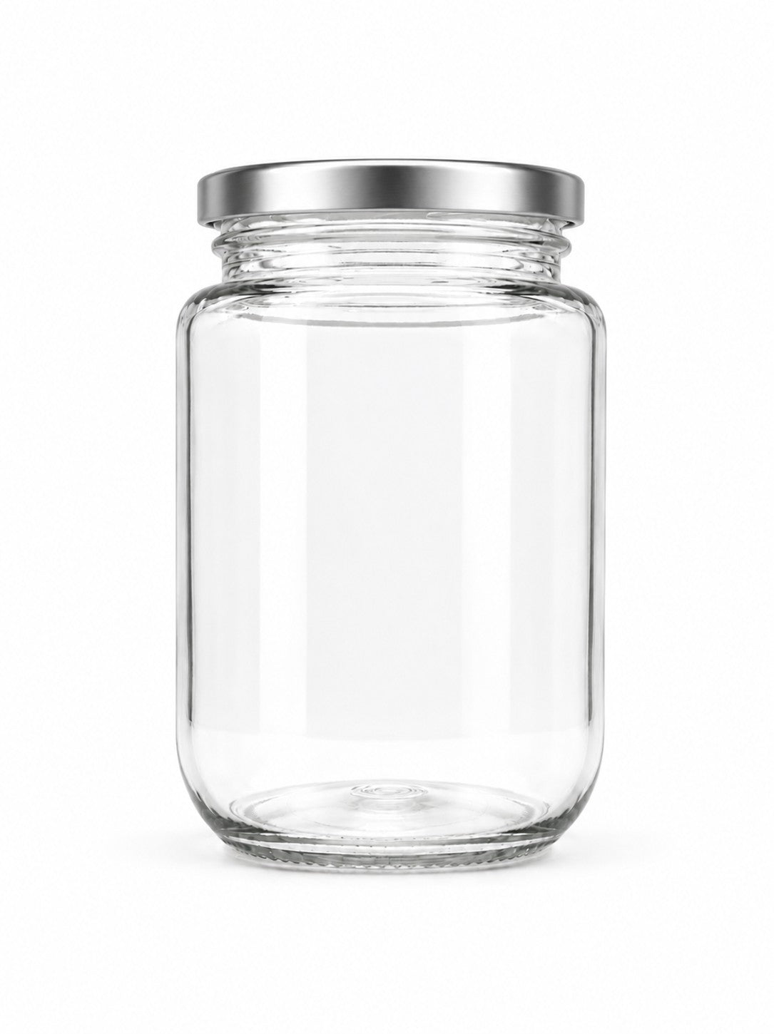 730mL. Clear Round Straight Cut Glass Jar