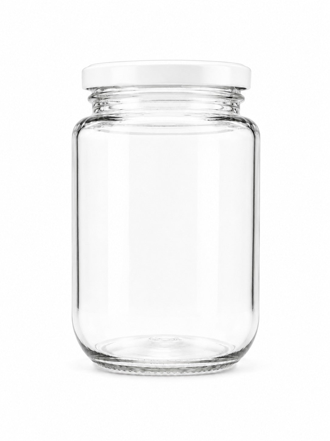 730mL. Clear Round Straight Cut Glass Jar