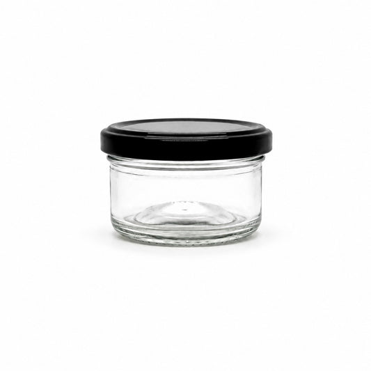 80 mL Straight Cut Glass Jar | Thin Lid Included | Case of 160