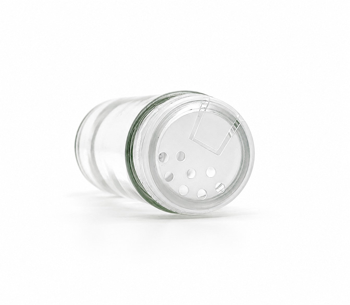 90mL Clear Glass Round Spice Jar and Cap