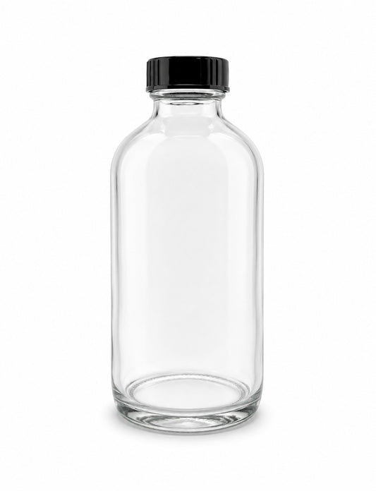 240mL Boston Round Glass Bottle and plastic Cap