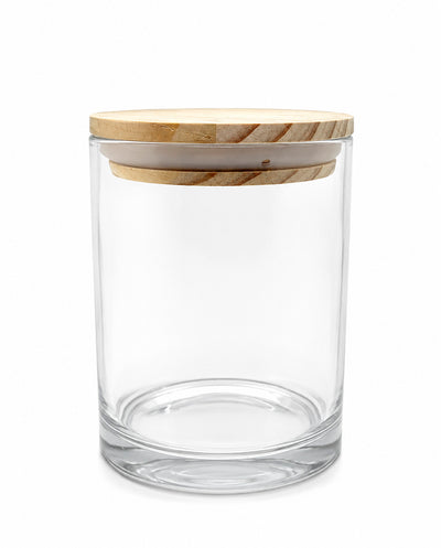 Candle Jar with Wood Lid