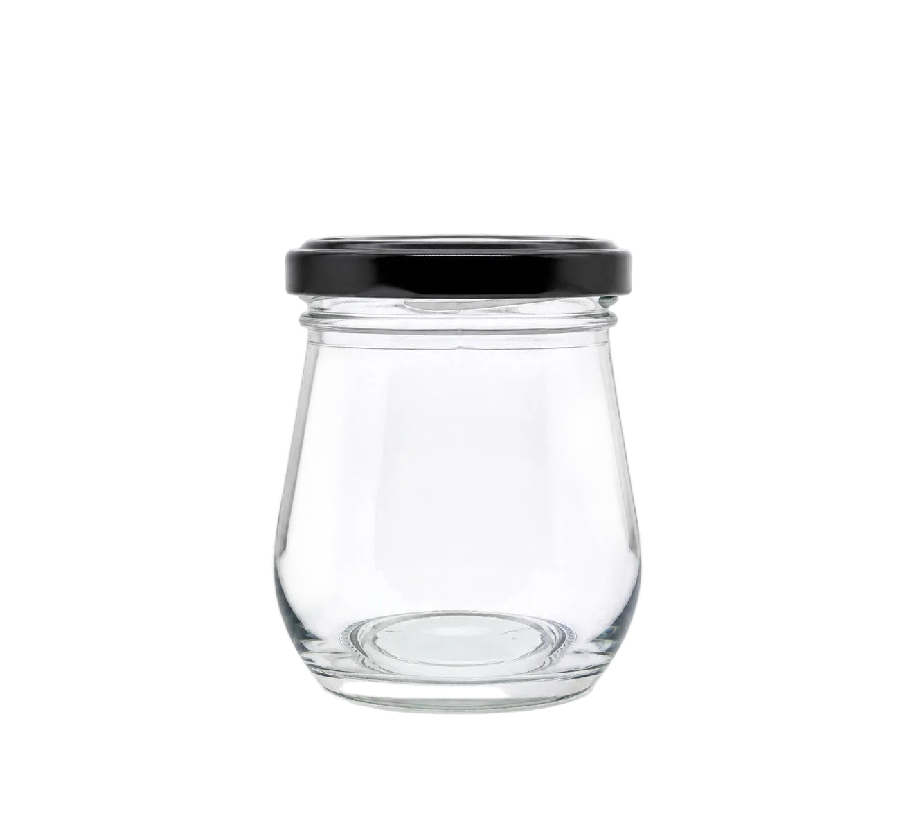 120mL. Clear Pudding Glass Jar and Lid (Net Fill Capacity: 100mL.+/-)