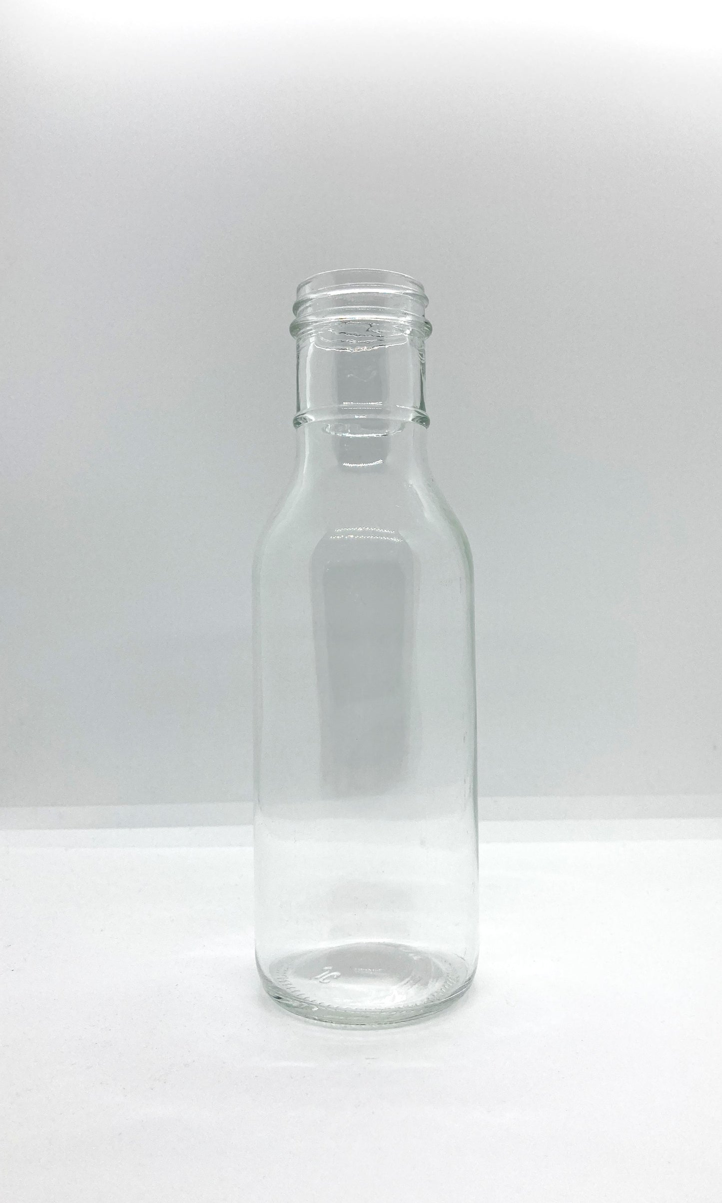 355ml Clear Glass Ring Neck Sauce Bottle and Cap