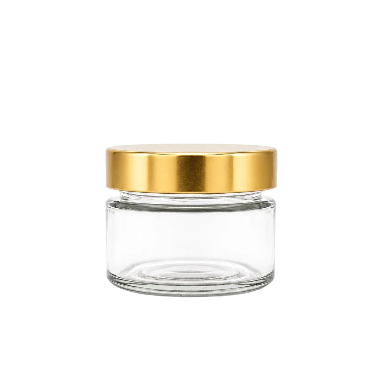 150mL. "Ergo" Clear Round Straight Cut Glass Jar