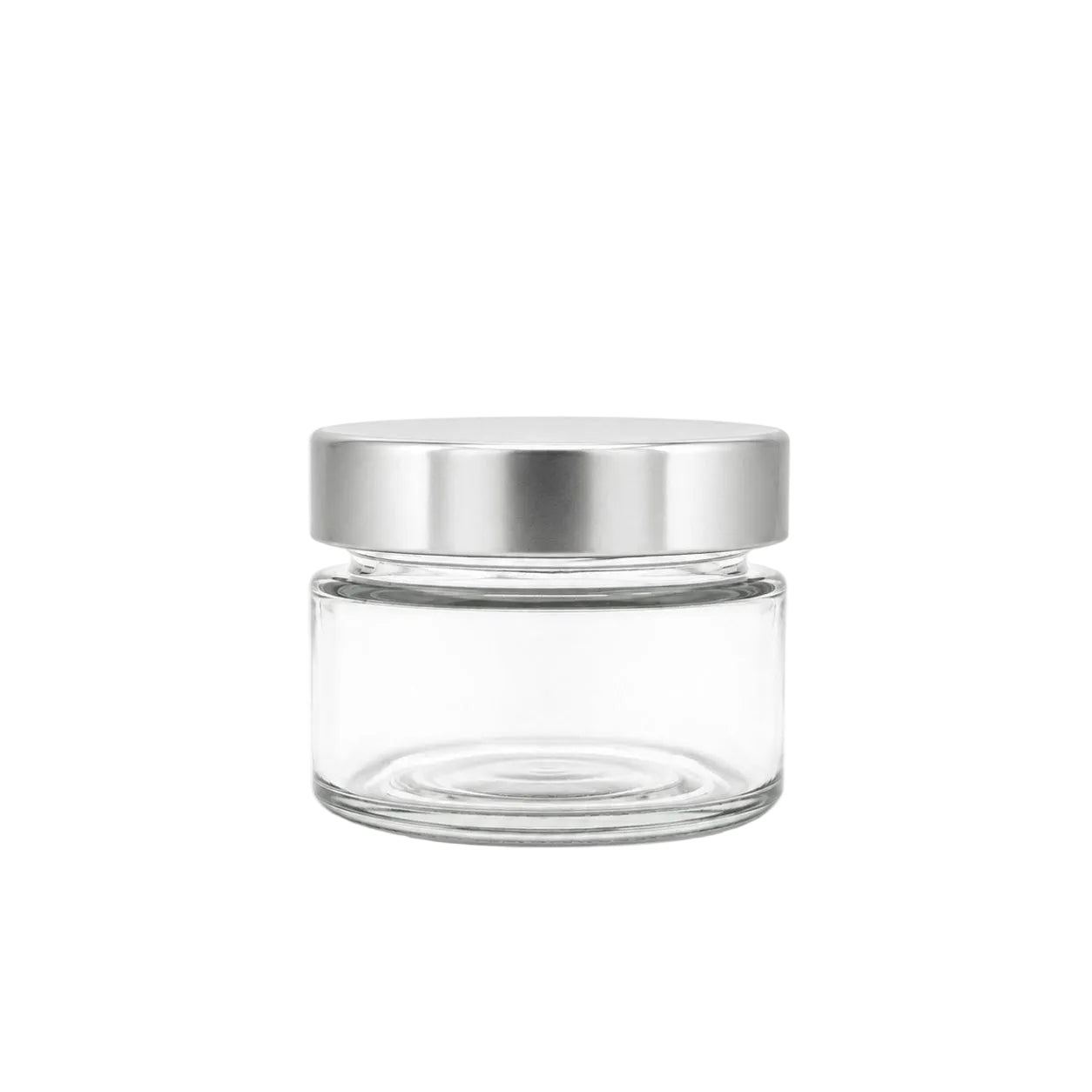 150mL. "Ergo" Clear Round Straight Cut Glass Jar
