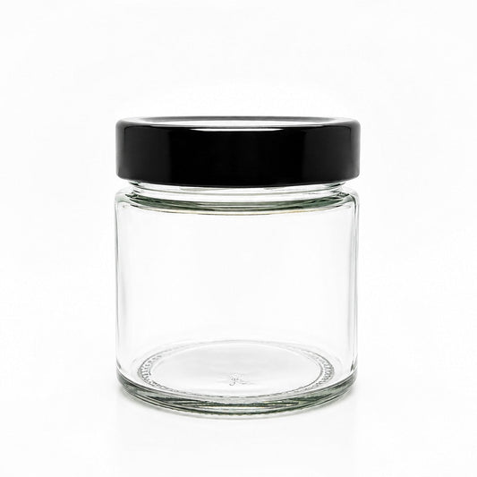 240 mL Ergo Glass Jar | Deep Lid Included | Case of 12